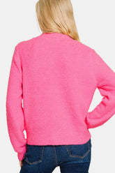 Zenana Women's Cozy Button Down Knit Cardigan Sweater - Perfect Layering Piece